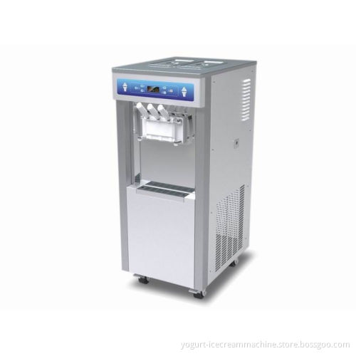 Commercial Frozen Yogurt Machines With 3 Flavors, 2.4kw Single Phase Soft Serve Ice Cream Equipment